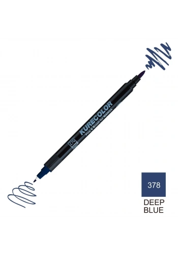 Zig Kurecolor Mangaka Fine&Brush Çift Taraflı Kalem CNKC-2200 No 378 Deep Blue