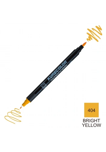 Zig Kurecolor Mangaka Fine&Brush Çift Taraflı Kalem CNKC-2200 No 404 Bright Yellow