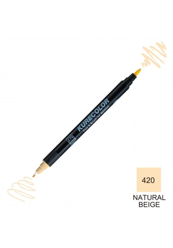 Zig Kurecolor Mangaka Fine&Brush Çift Taraflı Kalem CNKC-2200 No 420 Natural Beige