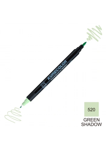 Zig Kurecolor Mangaka Fine&Brush Çift Taraflı Kalem CNKC-2200 No 520 Green Shadow