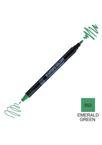 Zig Kurecolor Mangaka Fine&Brush Çift Taraflı Kalem CNKC-2200 No 553 Emerald Green