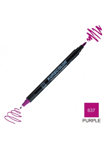 Zig Kurecolor Mangaka Fine&Brush Çift Taraflı Kalem CNKC-2200 No 637 Purple