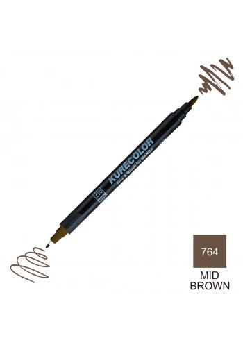 Zig Kurecolor Mangaka Fine&Brush Çift Taraflı Kalem CNKC-2200 No 764 Mid Brown