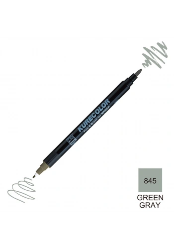 Zig Kurecolor Mangaka Fine&Brush Çift Taraflı Kalem CNKC-2200 No 845 Green Gray