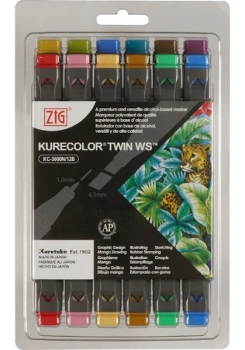 Zig Kurecolor Twin S Marker Kalem Seti 12 Renk DULL COLORS