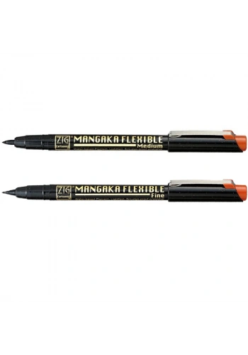 Zig Kuretake Cartoonist Mangaka Flexible Pen Sepia