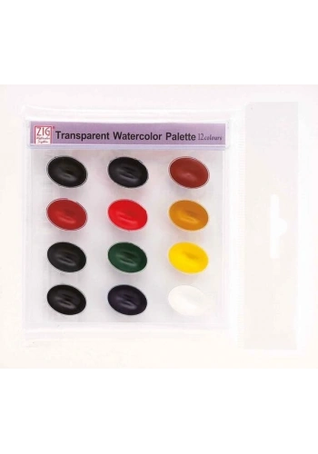 Zig Transparent Watercolor Palette 12 Renk Tablet Sulu Boya Seti