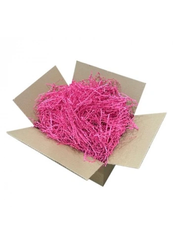 Zikzak Kırpık Kağıt Dolgu Malzemesi - Fuşya Pembe - 250Gr.