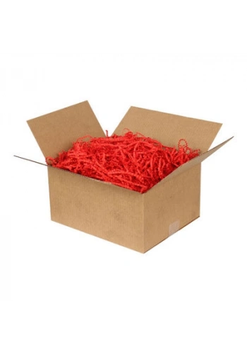 Zikzak Kırpık Kağıt Dolgu Malzemesi - Kırmızı - 250Gr