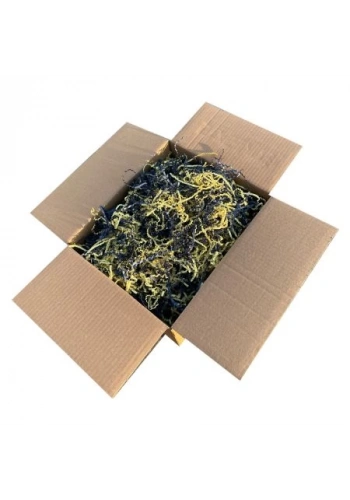 Zikzak Kırpık Kağıt Dolgu Malzemesi -Sarı Lacivert - 1Kg.