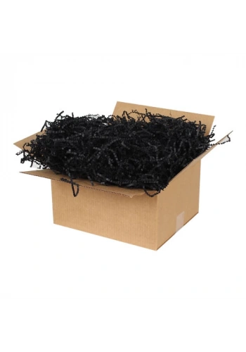 Zikzak Kırpık Kağıt Dolgu Malzemesi - Siyah - 1 Kg.