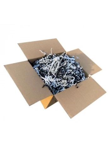 Zikzak Kırpık Kağıt Dolgu Malzemesi -Siyah Beyaz - 1Kg.