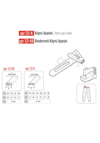 Köprü Aparatı Bindirmeli 30x13mm / APR 121-KB