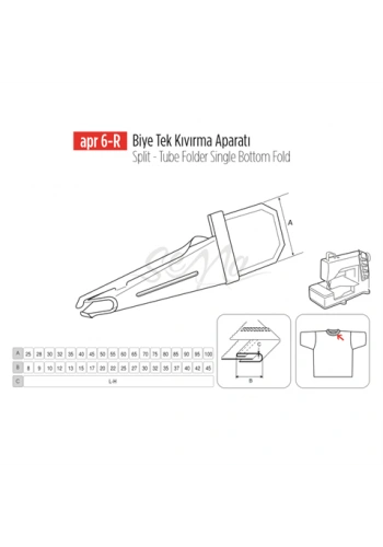 Biye Tek Kıvırma Apara 20x10mm / APR 6-R