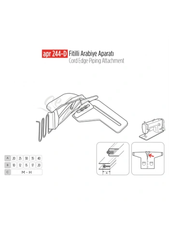 Fitilli Arabiye Apara 35x17mm / APR 244-D