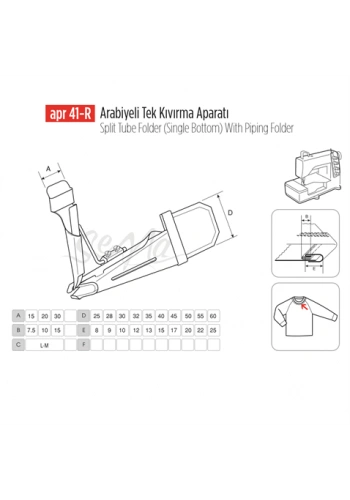 Arabiye Tek Kıvırma Apara 25x12mm / APR 41-R