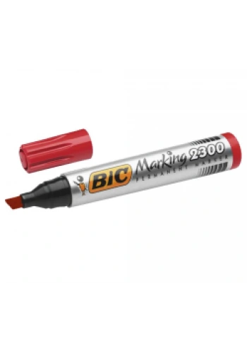 Bic Permanent Markör Kesik Uç Kırmızı 2300
