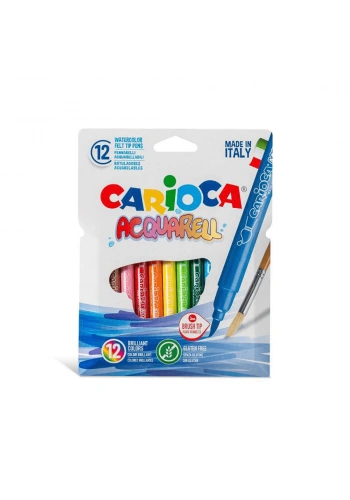 Carioca Acquarell Fırça Uçlu Keçeli Kalem 12 Renk 42747