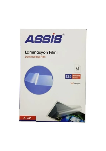 CASSA ASSİS A-231 LAMİNASYON FİLMİ A3 125mic 100LÜ