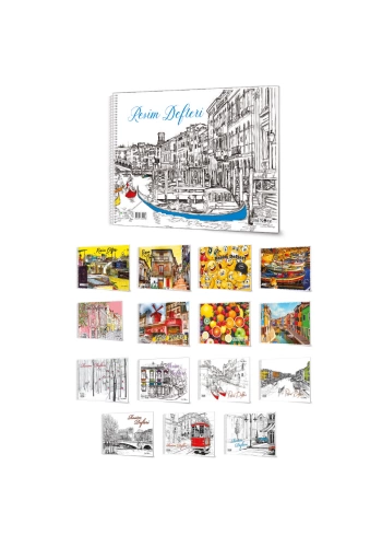 Çınar Resim Defteri Spiralli (Telli) 15 Yaprak 35x50 Büyük