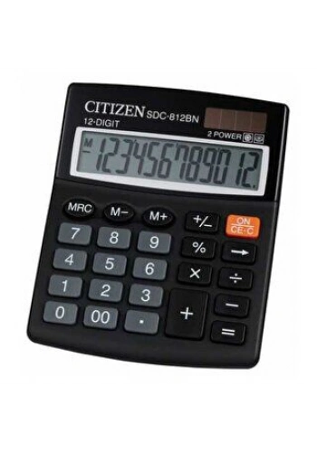 CİTİZEN SDC-812NR MASA ÜSTÜ HESAP MAKİNESİ SİYAH 12 HANE