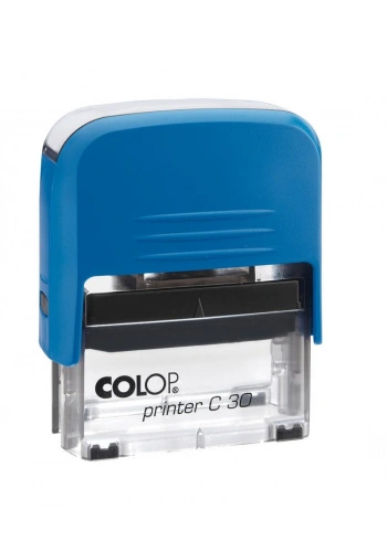 COLOP PRINTER C30 MAVİ KASA SİYAH KEÇE - 18X47MM