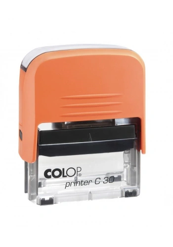 COLOP PRINTER C30 TURUNCU KASA SİYAH KEÇE - 18X47MM