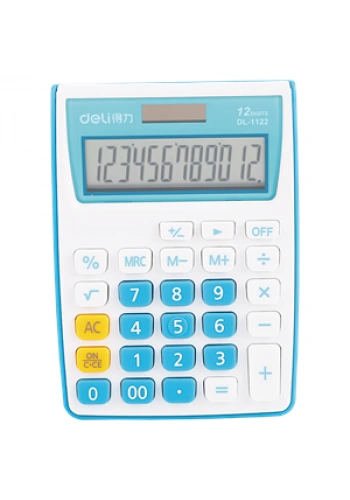 Deli 1122 Hesap Makinesi 12 Haneli Mavi