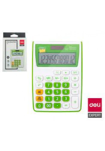 DELİ 1122 MASA ÜSTÜ HESAP MAKİNESİ 12 HANE YEŞİL