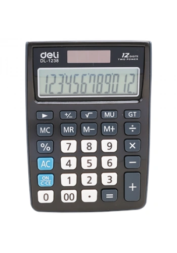 Deli 1238 Hesap Makinası 12 Hane Siyah