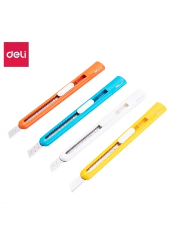 DELİ 2025 PLASTİK DAR MAKET BIÇAĞI 9mm (0.4mm KALINLIK) (SK5 JAPON ÇELİĞİ)