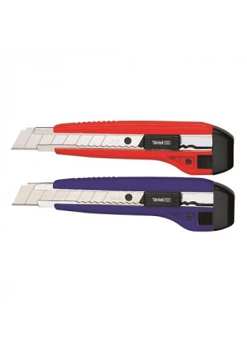 DELİ 2041 PLASTİK GENİŞ MAKET BIÇAĞI 18 mm (0.4mm KALINLIK)(YEDEK BIÇAKLI)(SK5 JAPON ÇELİĞİ)