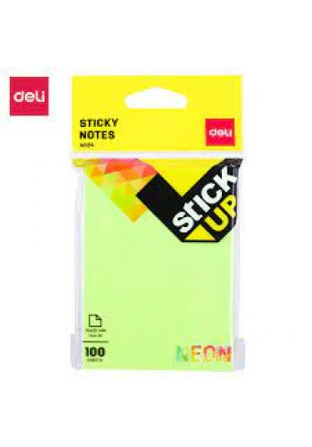 DELİ A02402 YAPIŞKANLI NOT KAĞIDI 76x101 100 YAPRAK NEON