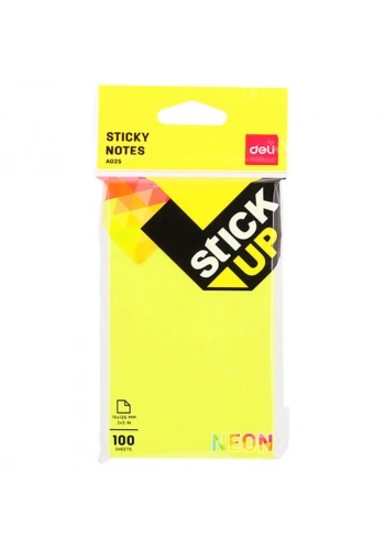 DELİ A02502 YAPIŞKANLI NOT KAĞIDI 76x126 ULTRA NEON