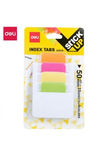 DELİ A11501 İNDEKS İŞARET BANDI 50x42 4 RENK