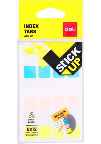 DELİ A11602 İNDEKS İŞARET BANDI 12x28 3 RENK