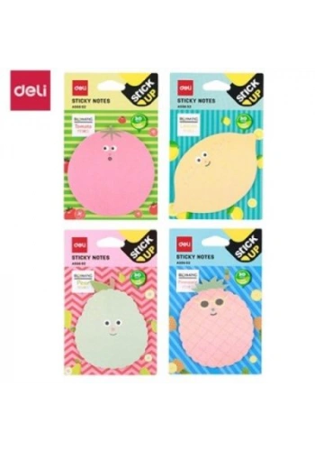 DELİ A55602 MEYVELER YAPIŞKANLI NOT KAĞIDI 76x76 30 YAPRAK