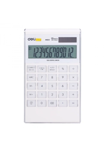 Deli Hesap Makinesi Touch 12 Hane Beyaz M01211
