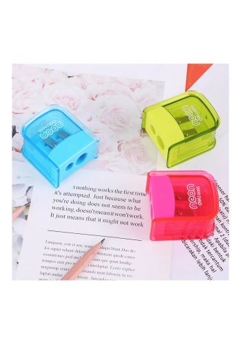 Deli Kalemtraş Neon Renkler Çift Bölmeli R00500