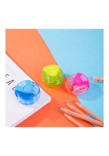 Deli Kalemtraş Yuvarlak Tek Bölmeli 0554