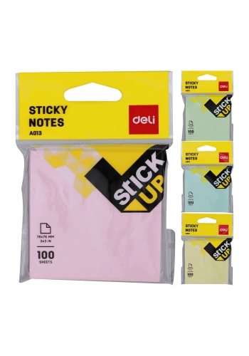 Deli Yapışkanlı Not Kağıdı 76×76mm 100yp A01302