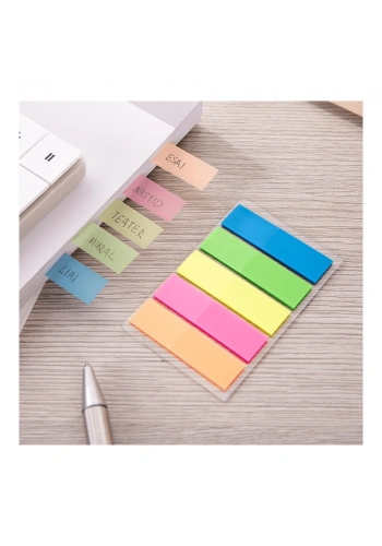 Deli Yapışkanlı Not Şerit 44×12mm 5*20yp A10402