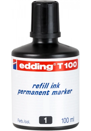 Edding T100 Permanent Markör Yedek Mürekkep 100 ml Siyah