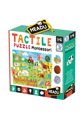 Headu Puzzle Tactile Montessori (1-4 Yaş) MU-23592