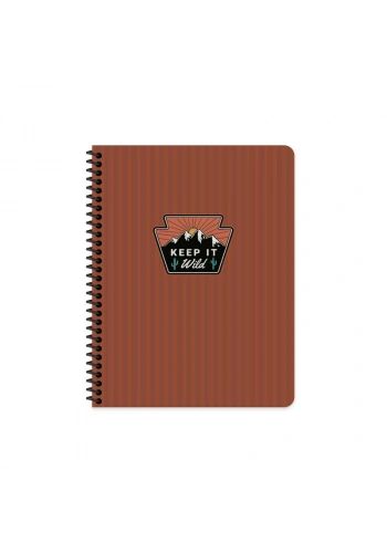 KESKİN OUTDOOR SPİRALLİ SERT KAPAK DEFTER 17x24 ÇİZGİLİ 80 YAPRAK BORDO (411002)