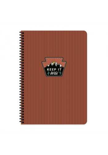 KESKİN OUTDOOR SPİRALLİ SERT KAPAK DEFTER 17x24 KARELİ 80 YAPRAK BORDO (411012)