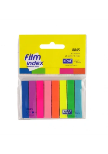 Kraf İndex Film 8x45 8 Renk 25 Sayfa 8845
