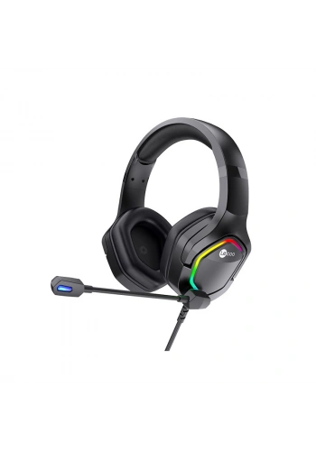LECOO HT403 KABLOLU KULAKLIK USB2.0 RGB AYDINLATMALI SİYAH
