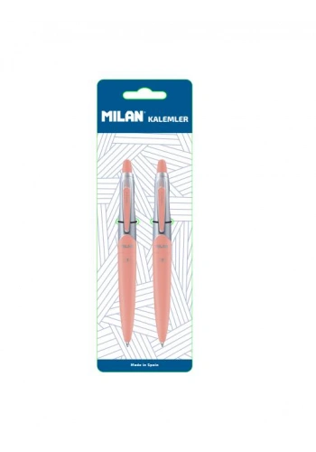 MILAN 1765649120 SILVER MAVİ TÜKENMEZ KALEM BLİSTER - 2Lİ
