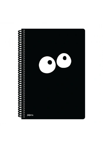 Papirüs Mini Sert Kapak Defter Siyah 100yp 17x24cm Düz